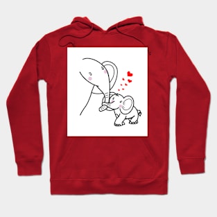 elephant and mama Hoodie